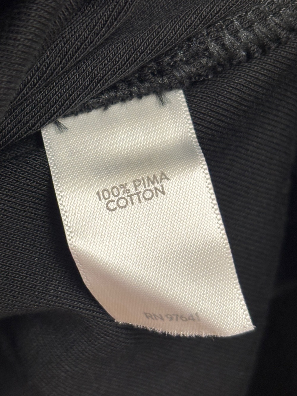 J.Jill | Black Pima Cotton 3/4 Sleeve V-Neck Top | Relaxed Fit | Large - Picture 6 of 7